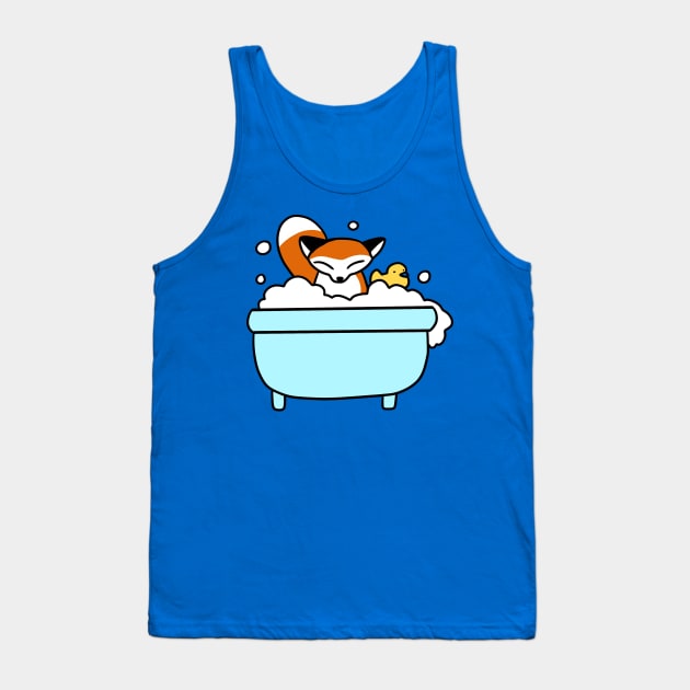 Bubble Bath Fox Tank Top by saradaboru